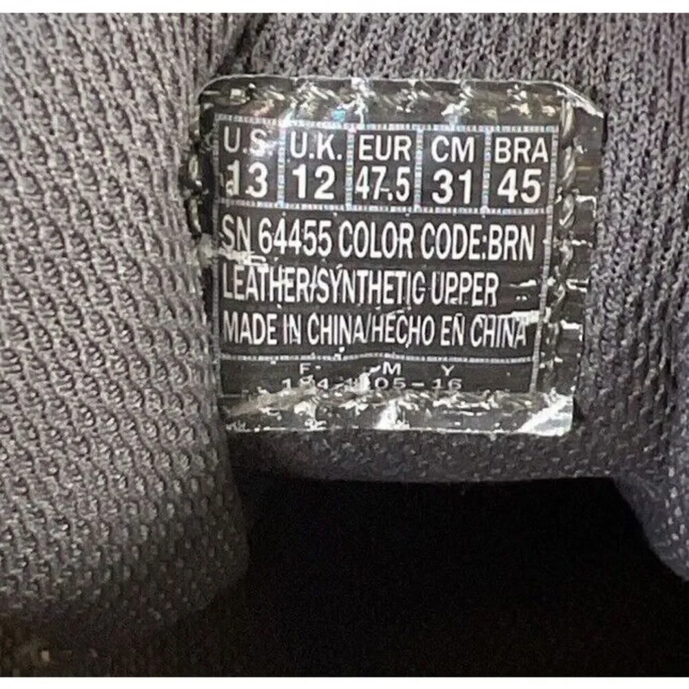 Skechers Men's Brown Leather Citywalk Malton Lace Up Casual Sneakers - 13 - Picture 7 of 8